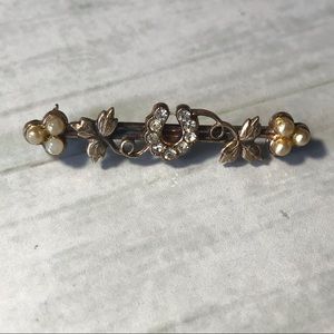 Horseshoe & Leaf pin
